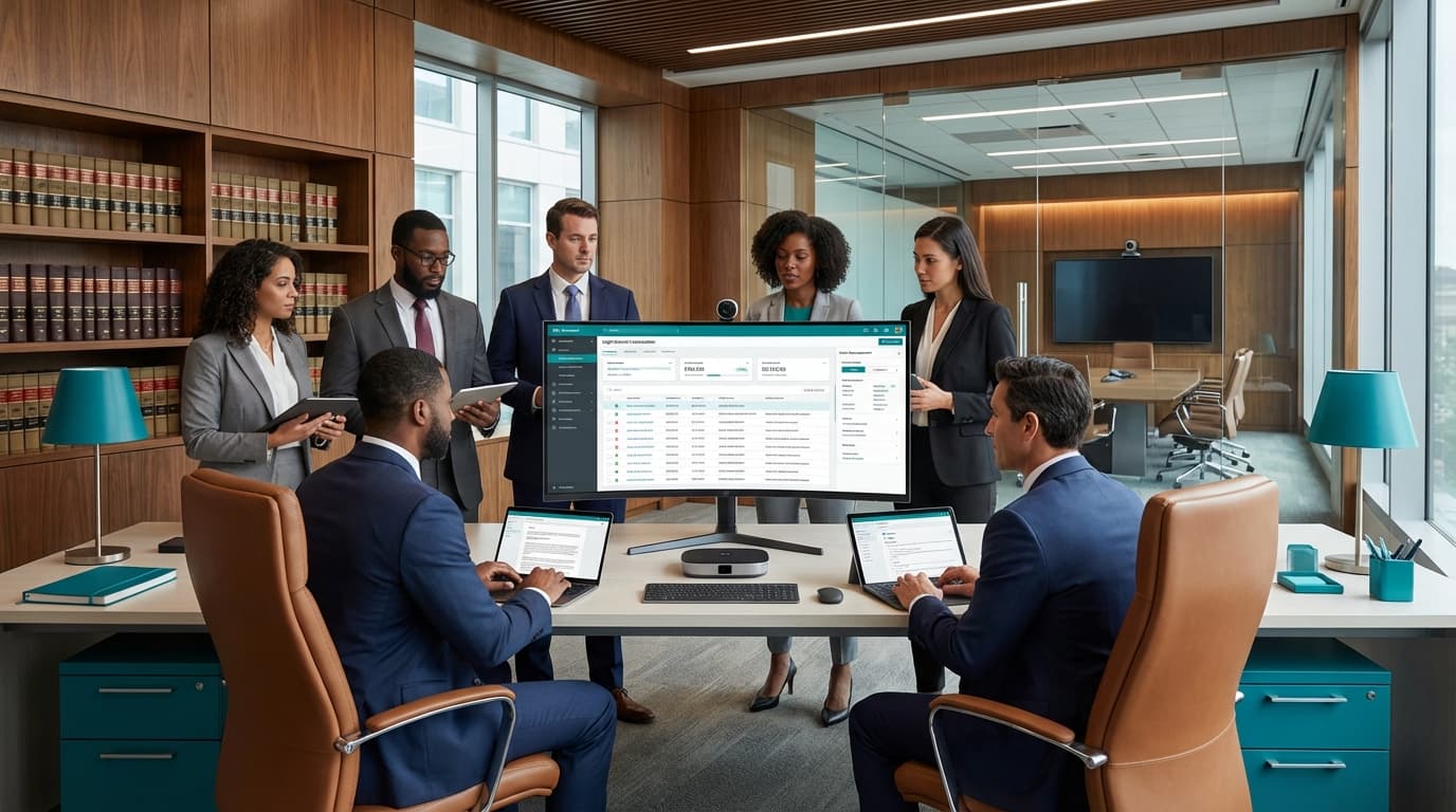 Legal practice management automation with document assembly and case tracking